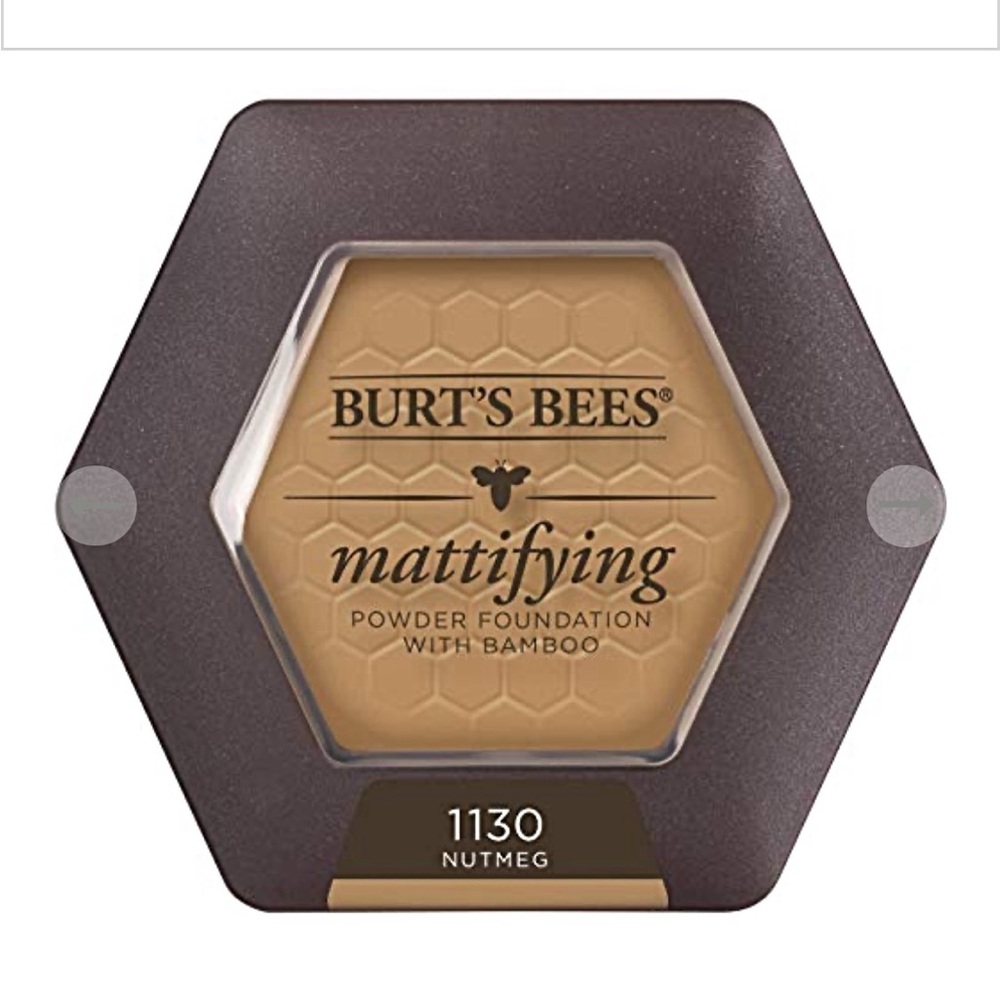 🆕 Burt's Bees 100% Natural Origin Mattifying Powder Foundation, Nutmeg